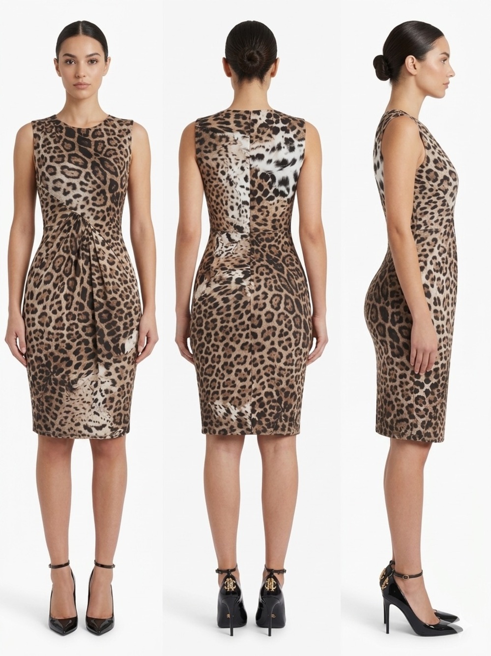 NWT Roberto Cavalli Leopard Print Mini Dress S